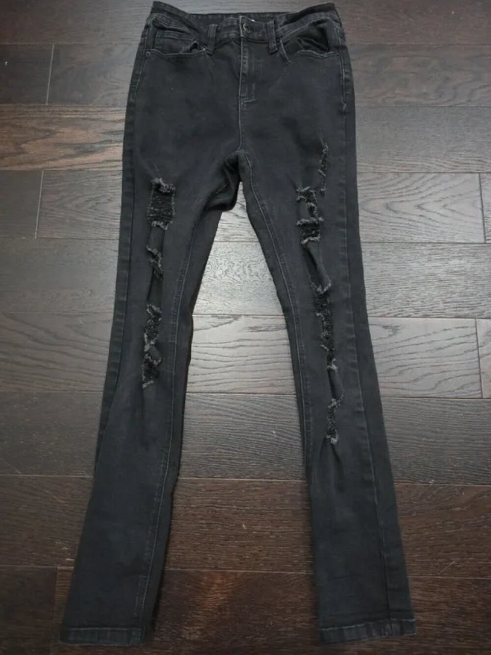 Men's 30 x 32 Hot Topic Black Ripped Skinny Jeans